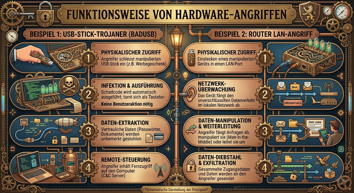 Funktionsweise von Hardware-Angriffen
